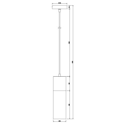 Globo - Hanglamp aan een koord 1xE27/25W/230V diameter 10,5 cm mat chroom
