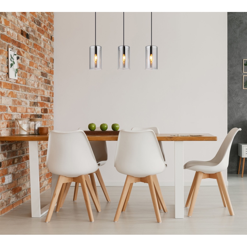 Globo - Hanglamp aan een koord 3xE14/25W/230V zwart