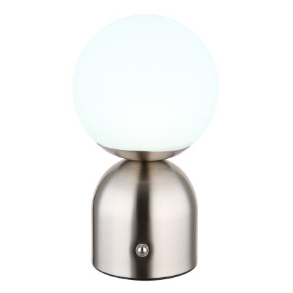 Globo - LED dimbare touch tafellamp LED/2,5W/3,7V 2700K/4000K/6500K 1800 mAh USB mat chroom