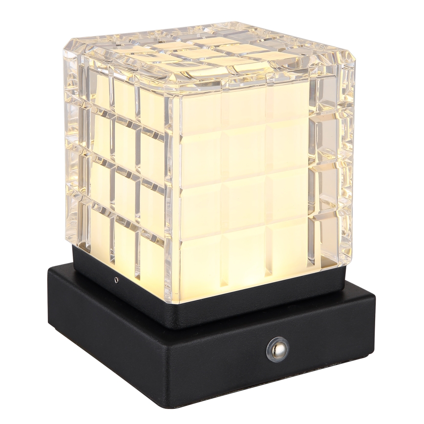 Globo - Lampe de table tactile à intensité variable LED/2,5W/3,7V 2700K/4000K/6500K 1800 mAh USB noir