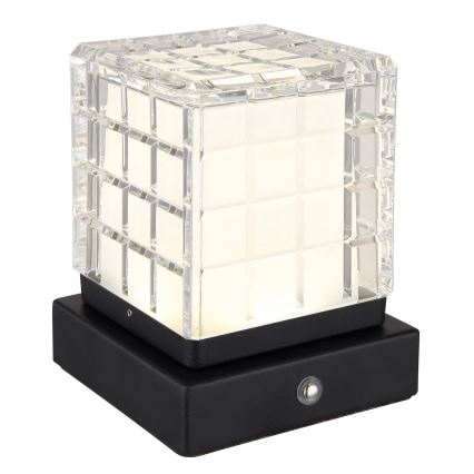 Globo - Lampe de table tactile à intensité variable LED/2,5W/3,7V 2700K/4000K/6500K 1800 mAh USB noir