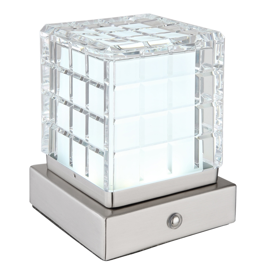 Globo - Lampe de table tactile à intensité variable LED/2,5W/3,7V 2700K/4000K/6500K 1800 mAh USB chrome mat
