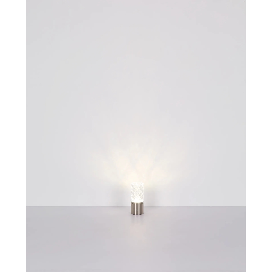 Globo - LED dimbare touch tafellamp LED/2,5W/3,7V 2700K/4000K/6500K 1800 mAh USB mat chroom