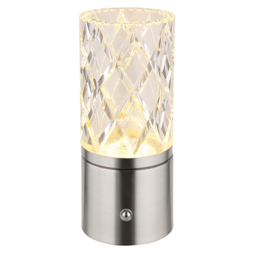 Globo - LED dimbare touch tafellamp LED/2,5W/3,7V 2700K/4000K/6500K 1800 mAh USB mat chroom