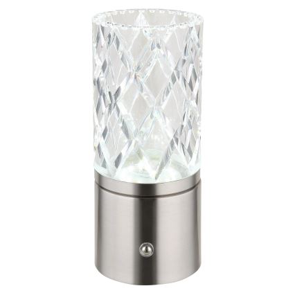 Globo - LED dimbare touch tafellamp LED/2,5W/3,7V 2700K/4000K/6500K 1800 mAh USB mat chroom