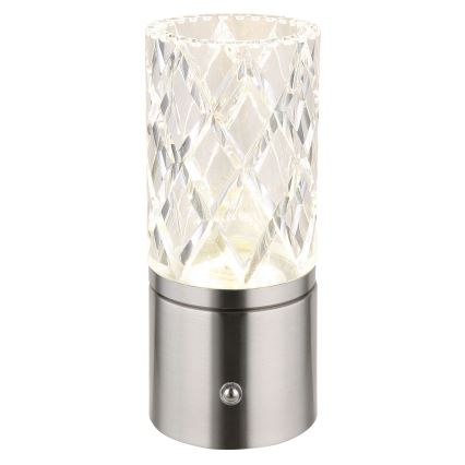 Globo - LED dimbare touch tafellamp LED/2,5W/3,7V 2700K/4000K/6500K 1800 mAh USB mat chroom
