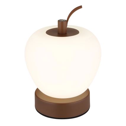 Globo - Dimbaar LED touch tafellampje LED/2W/3,7V 2700K/4000K/6500K 1200 mAh USB bruin
