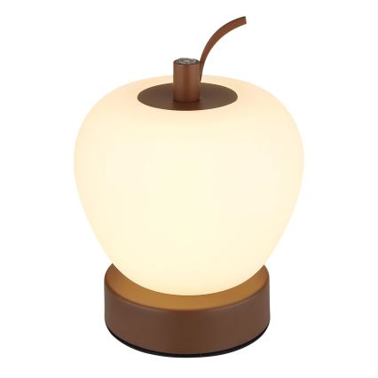 Globo - LED dimbare touch tafellamp LED/2W/3,7V 2700K/4000K/6500K 1200 mAh USB bruin