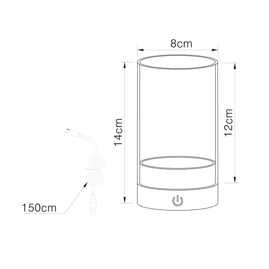 Globo - Lampe de table tactile extérieure à intensité variable et rechargeable LED/2W/3,7V 2700/4000/6500K 1200mAh IP44 beige