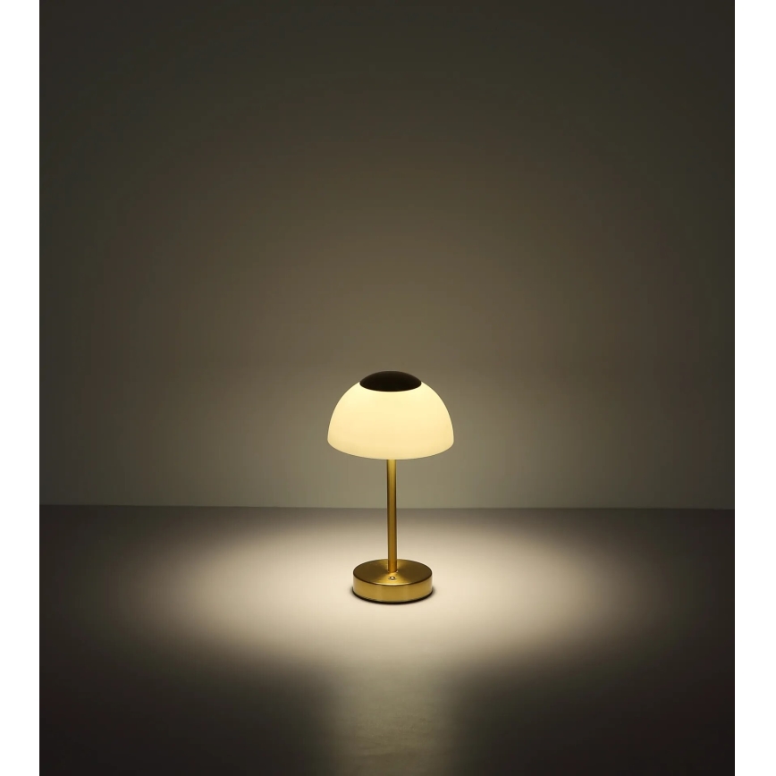 Globo - LED Dimbare oplaadbare tafellamp LED/2,5W/5V 1800mAh 2700K/4000K/6500K messing