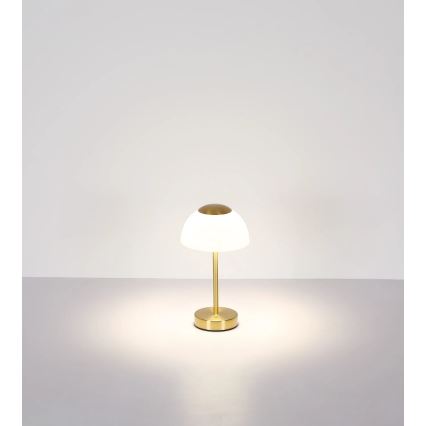 Globo - LED Dimbare oplaadbare tafellamp LED/2,5W/5V 1800mAh 2700K/4000K/6500K messing
