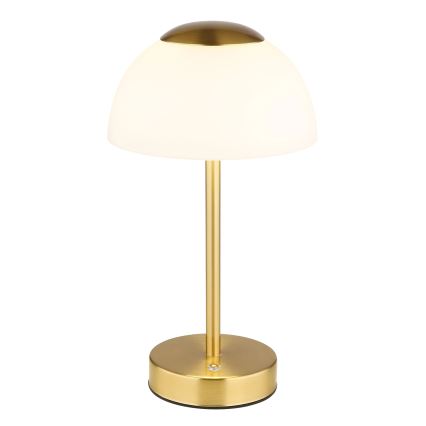Globo - LED Dimbare oplaadbare tafellamp LED/2,5W/5V 1800mAh 2700K/4000K/6500K messing