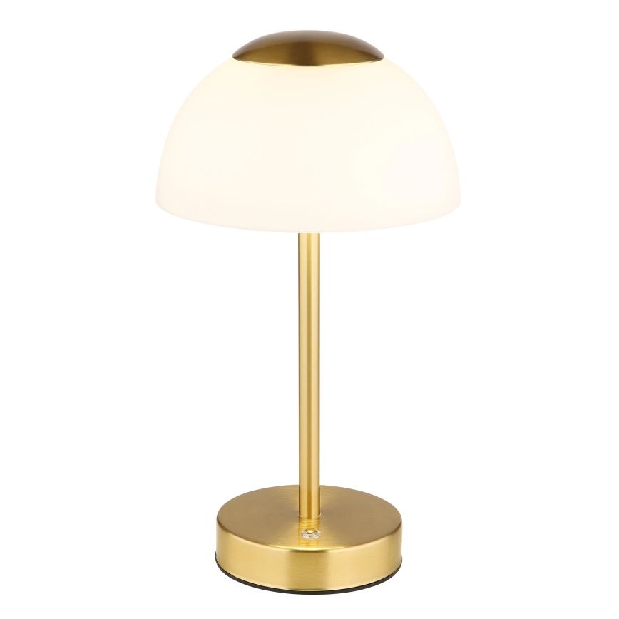 Globo - LED Dimbare oplaadbare tafellamp LED/2,5W/5V 1800mAh 2700K/4000K/6500K messing