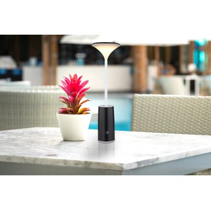 Globo - Lampe de table tactile rechargeable et à intensité variable LED/1,2W/3,7V 3000K 1500mAh noir