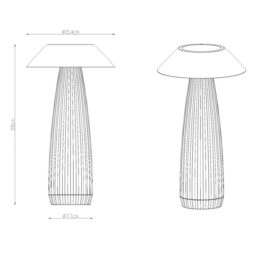 Globo - Lampe de table tactile rechargeable et à intensité variable LED/1W/3,7V 3000K 1200mAh noir