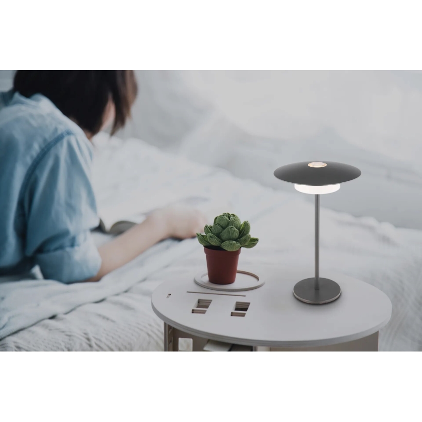 Globo - LED Buiten oplaadbaar aanraken tafellamp LED/3W/3,7V 1800/2700/3000K IP44 1800 mAh grijs