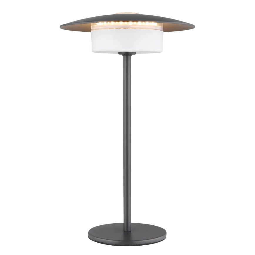 Globo - LED Buiten oplaadbaar aanraken tafellamp LED/3W/3,7V 1800/2700/3000K IP44 1800 mAh grijs