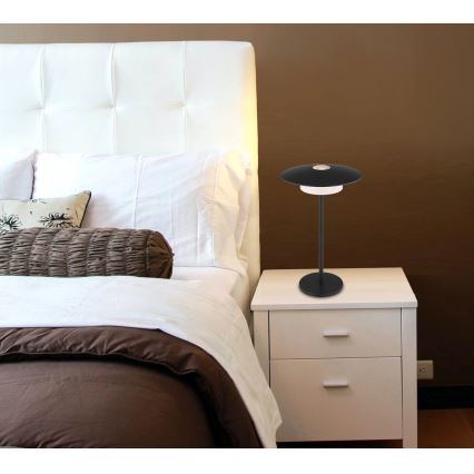 Globo - LED Buiten oplaadbaar aanraken tafellamp LED/3W/3,7V 1800/2700/3000K IP44 1800 mAh zwart