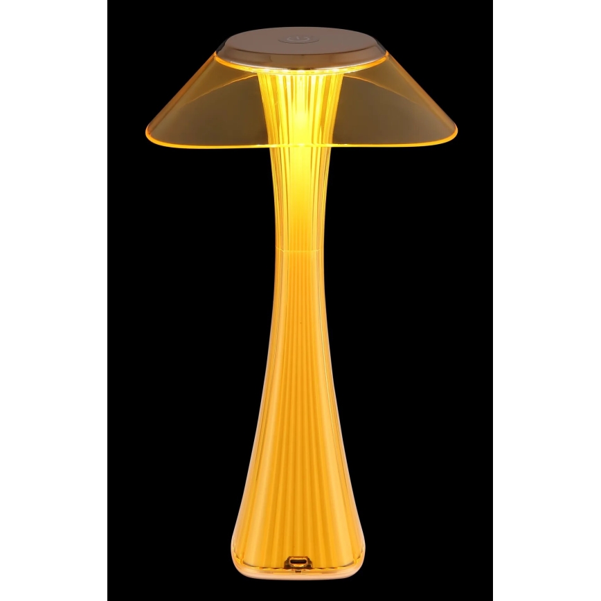 Globo - Lampe de bureau rechargeable à LED à intensité variable, 2,5 W/3,7 V, 1200 mAh, 2700/4500/6500 K, dorée