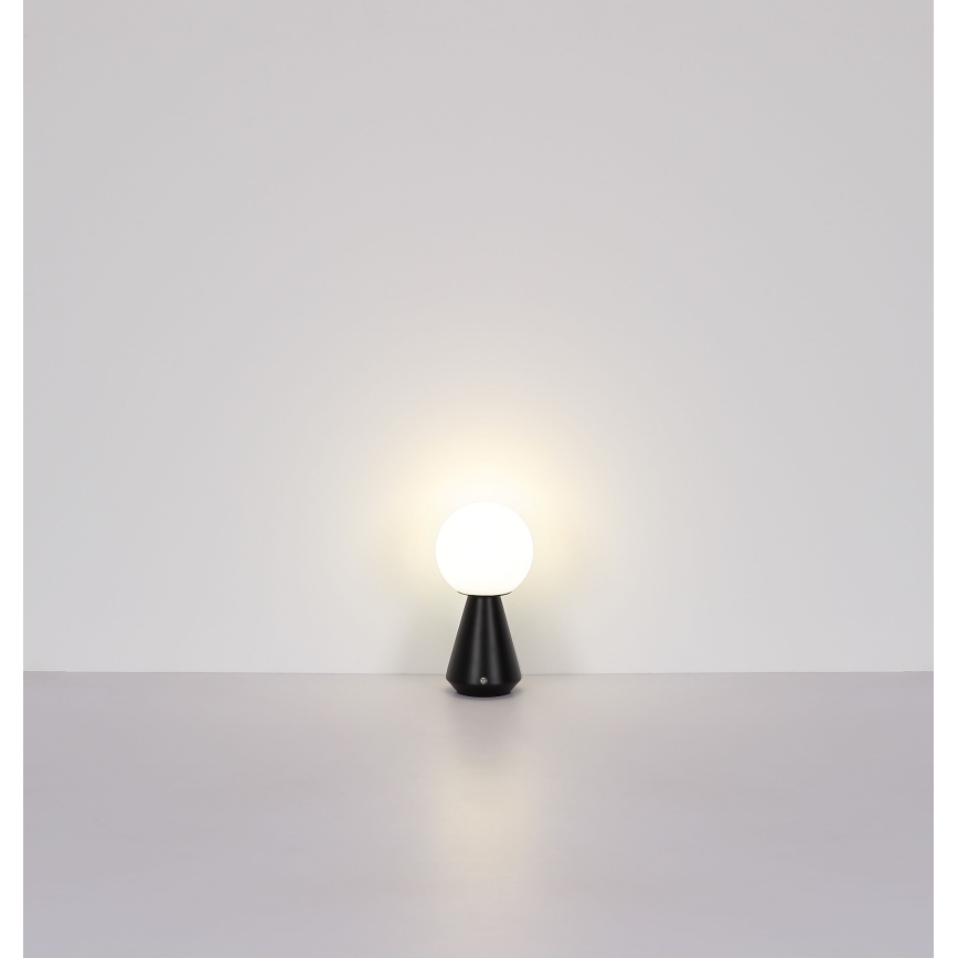 Globo - Lampe de table extérieure tactile LED dimmable LED/1,5W/5V 3000/4500/6500K 1800 mAh IP41 noire