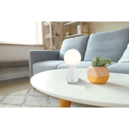 Globo - LED dimbare touch buiten tafellamp LED/1,5W/5V 3000/4500/6500K 1800 mAh IP41 wit