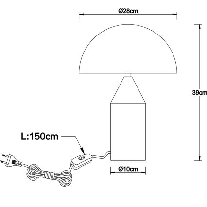 Globo - Tafellamp 2xE27/40W/230V