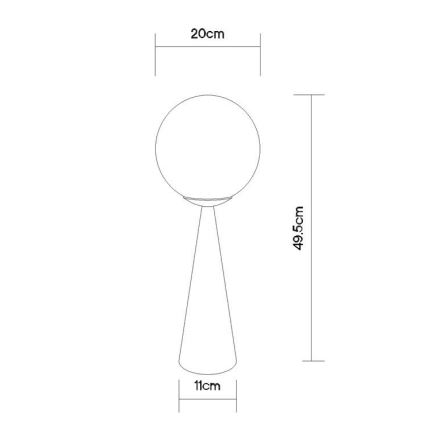 Globo - Tafellamp 1xE27/40W/230V messing