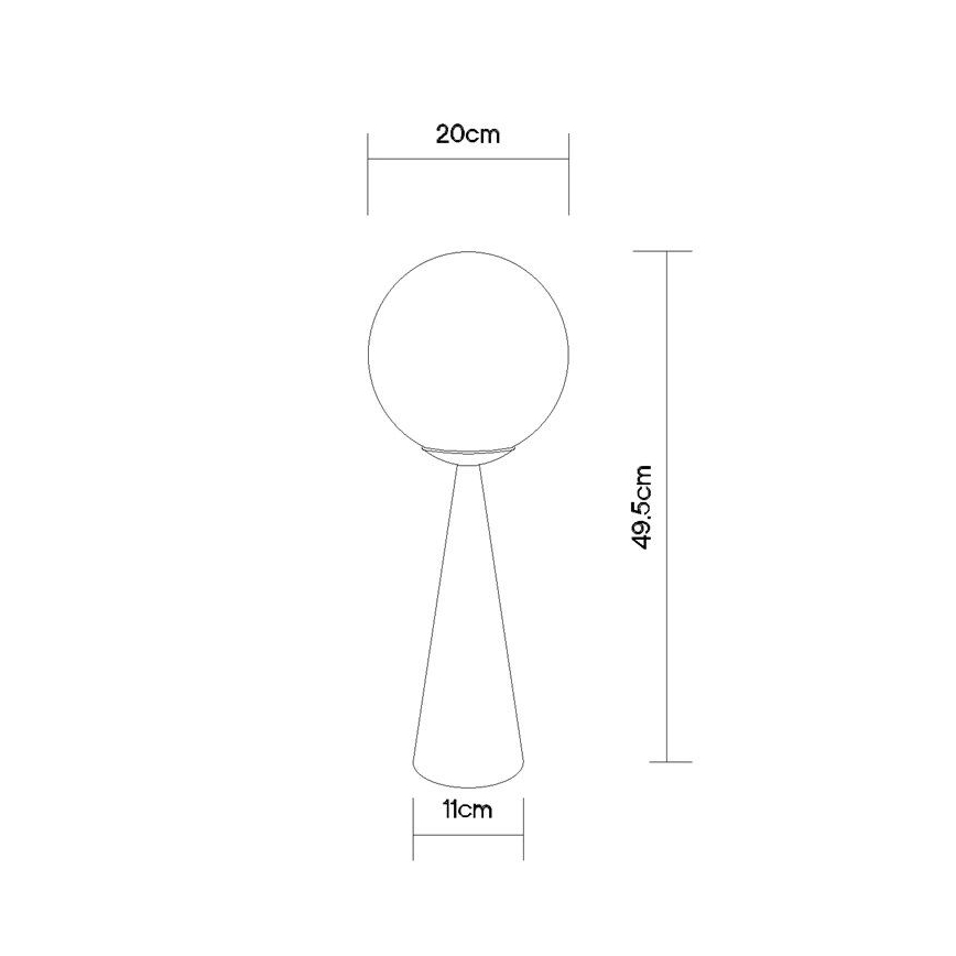 Globo - Tafellamp 1xE27/40W/230V messing