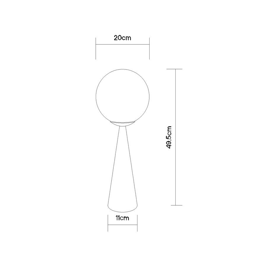 Globo - Tafellamp 1xE27/40W/230V mat chroom