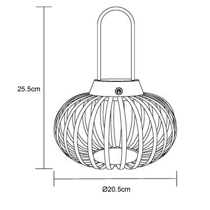 Globo - LED dimbare oplaadbare bureaulamp met touchbediening LED/1W/3,7V 1500 mAh