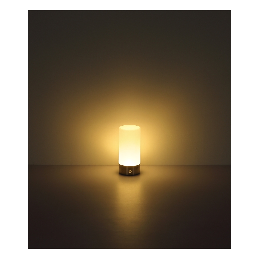 Globo - LED RGBW dimbare touch buiten tafellamp LED/1,8W/5V 1500 mAh IP44 mat chroom