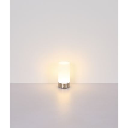 Globo - LED RGBW dimbare touch buiten tafellamp LED/1,8W/5V 1500 mAh IP44 mat chroom