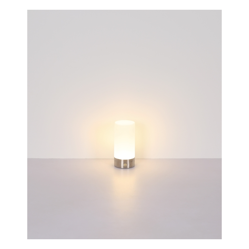 Globo - LED RGBW dimbare touch buiten tafellamp LED/1,8W/5V 1500 mAh IP44 mat chroom