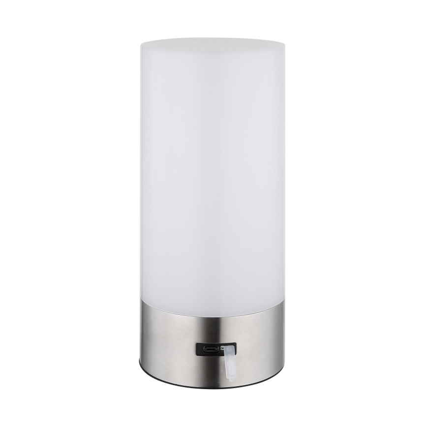 Globo - LED RGBW dimbare touch buiten tafellamp LED/1,8W/5V 1500 mAh IP44 mat chroom