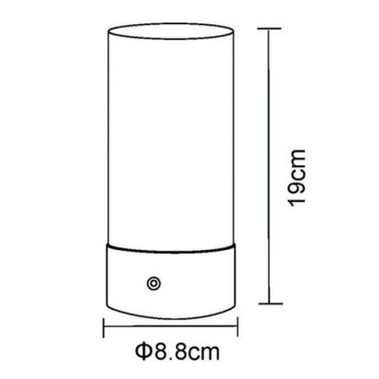 Globo - LED RGBW Dimbaar aanraken buitenshuis tafellamp LED/1,8W/5V 1500 mAh zwart