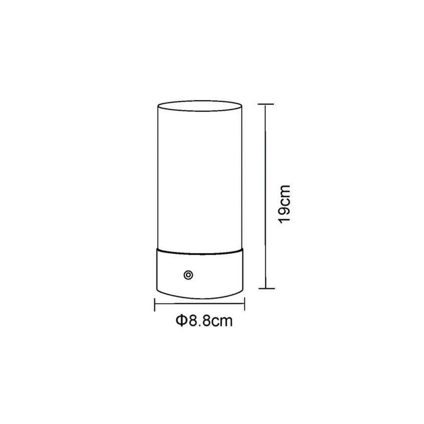 Globo - LED RGBW Dimbaar aanraken buitenshuis tafellamp LED/1,8W/5V 1500 mAh zwart