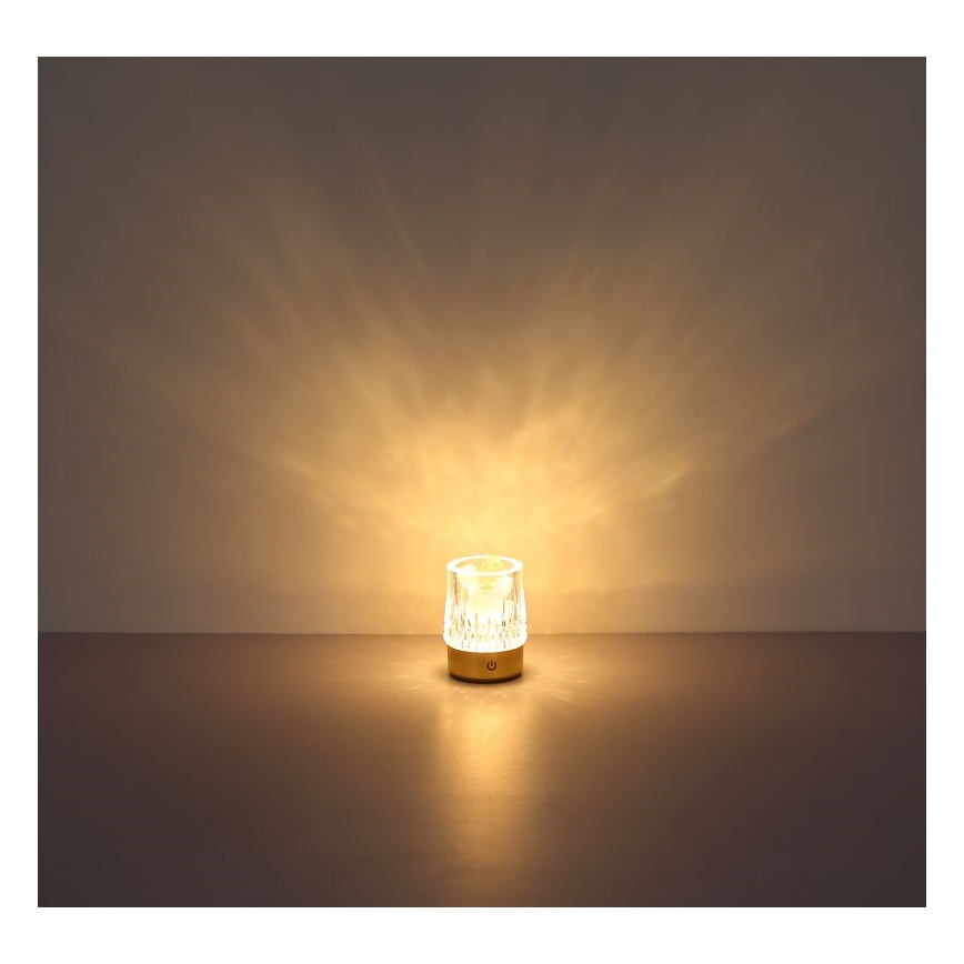 Globo - Lampe de table tactile LED dimmable LED/1W/5V 3000K 1200 mAh doré