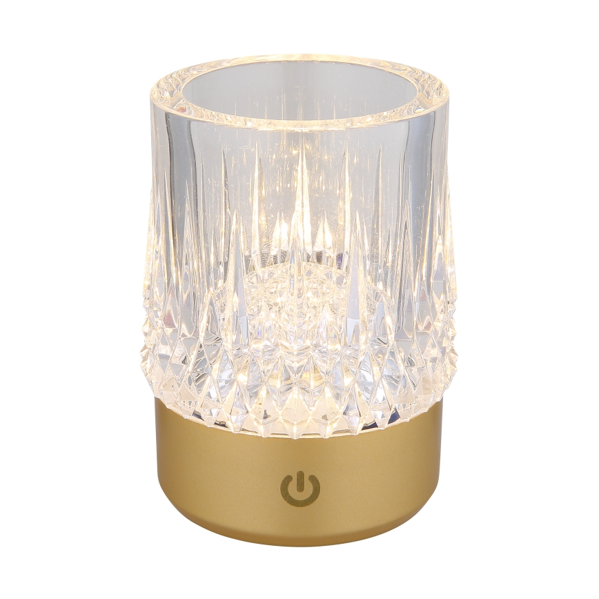 Globo - LED dimbare touch tafellamp LED/1W/5V 3000K 1200 mAh goudkleurig