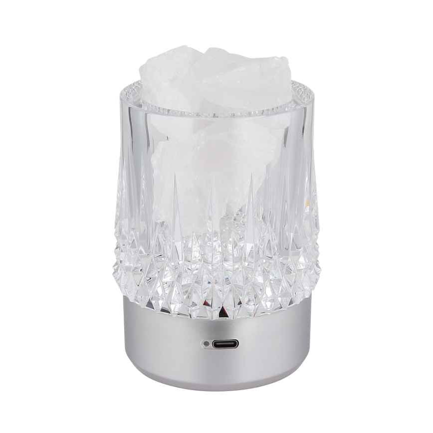 Globo - Lampe de table tactile dimmable à LED, 1W/5V, 3000K, 1200 mAh, argent