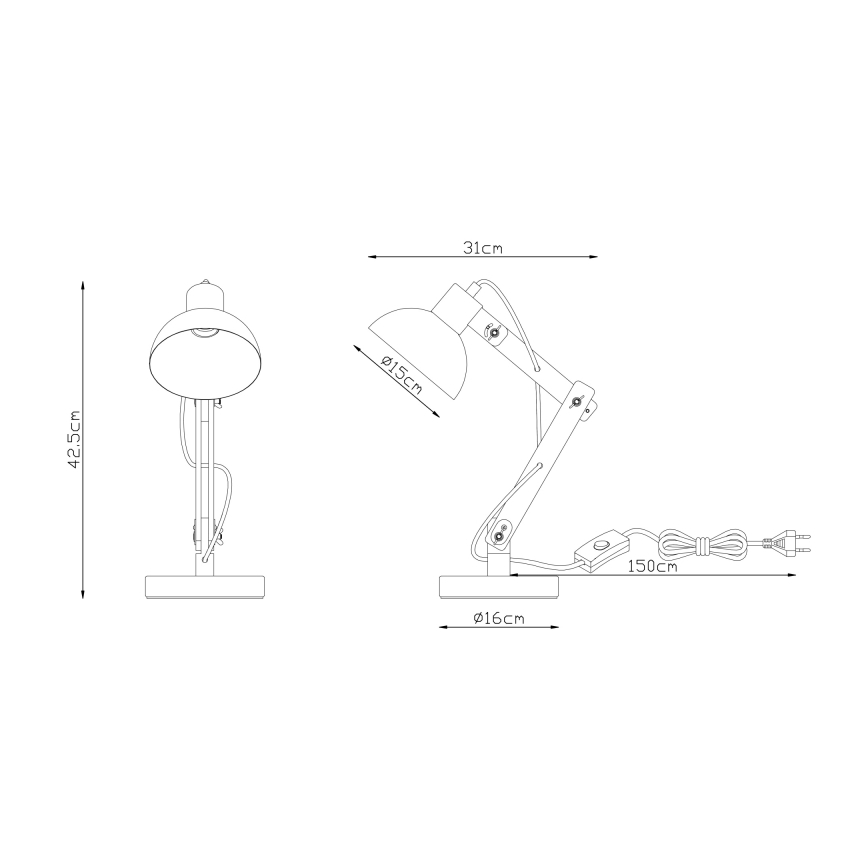 Globo - Tafellamp 1xE27/40W/230V beuken