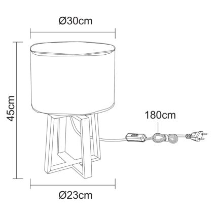 Globo - Lampe de table 1xE14/40W/230V noire