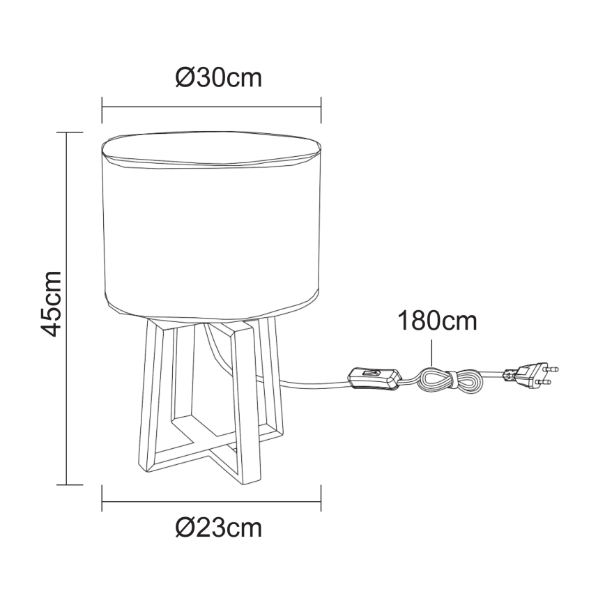 Globo - Tafellamp 1xE14/40W/230V bruin