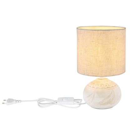 Globo - Tafellamp 1xE14/40W/230V beige/keramiek