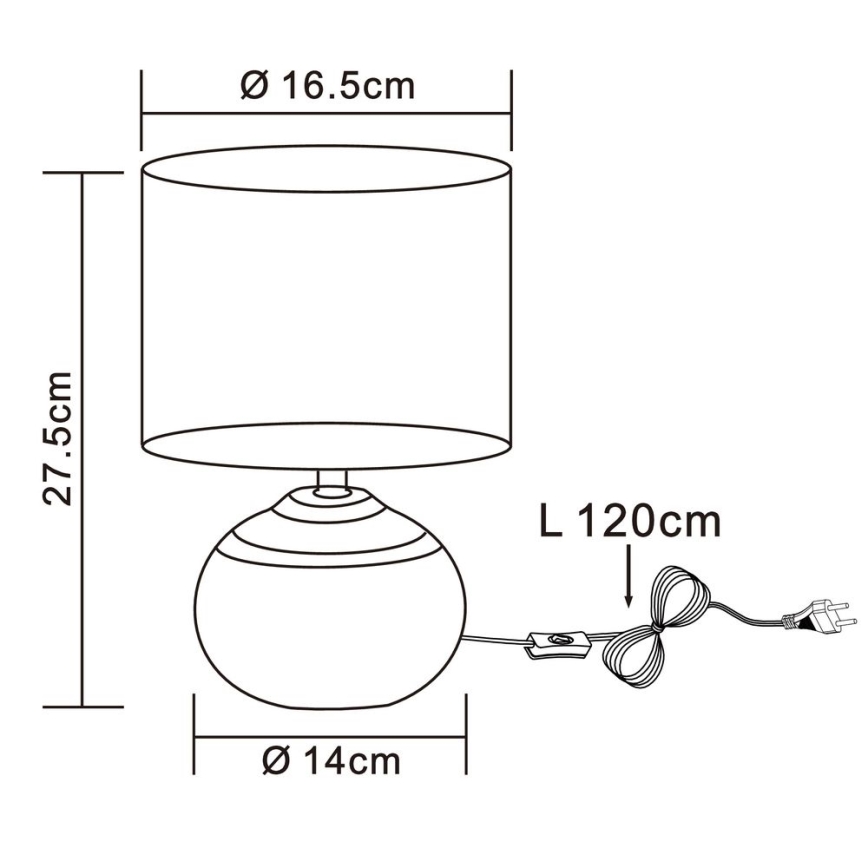 Globo - Tafellamp 1xE14/40W/230V beige/keramiek