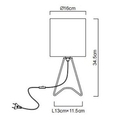 Globo - Lampe de table 1xE14/40W/230V blanche