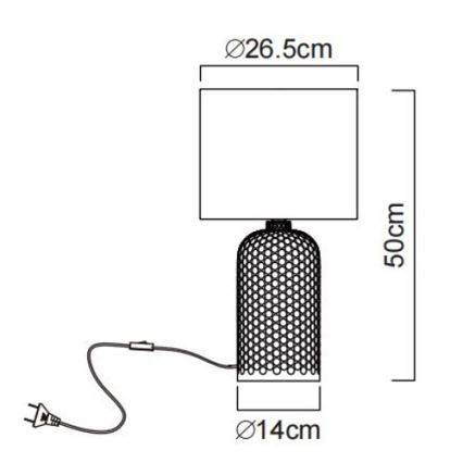 Globo - Tafellamp 1xE27/60W/230V rood