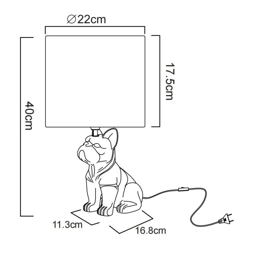 Globo - Tafellamp 1xE27/60W/230V