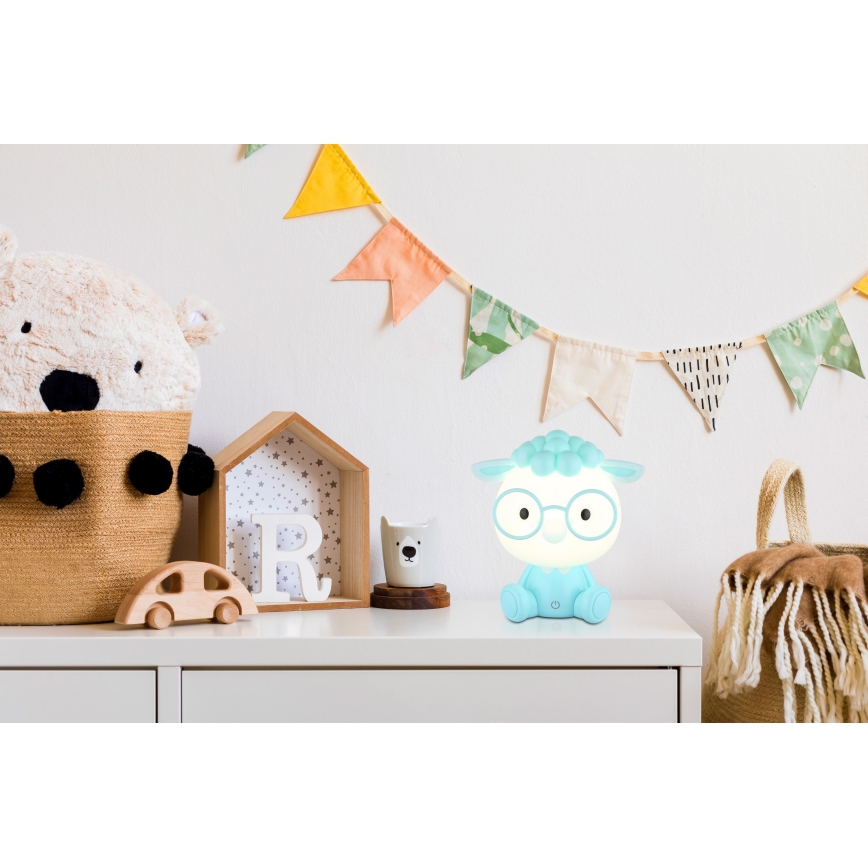 Globo - Petite veilleuse rechargeable à intensité variable pour enfants LED/1W/5V 500 mAh bleu