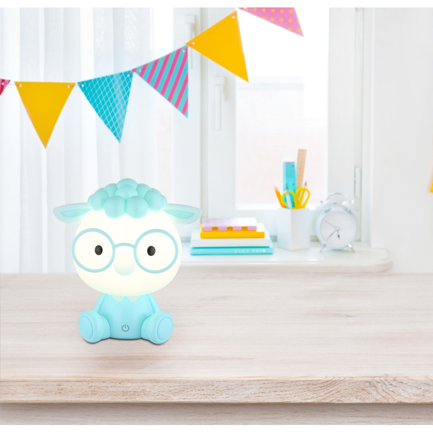 Globo - Petite veilleuse rechargeable à intensité variable pour enfants LED/1W/5V 500 mAh bleu