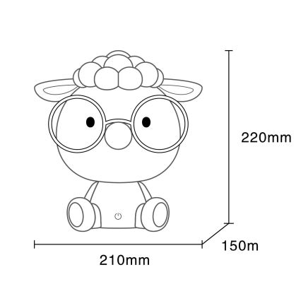 Globo - Petite veilleuse rechargeable à intensité variable pour enfants LED/1W/5V 500 mAh bleu